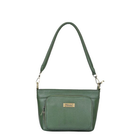 Leather Shoulder Tote Bag for Women – Olive Green Hobo Handbag Satchel Purse - Picture 1 of 10
